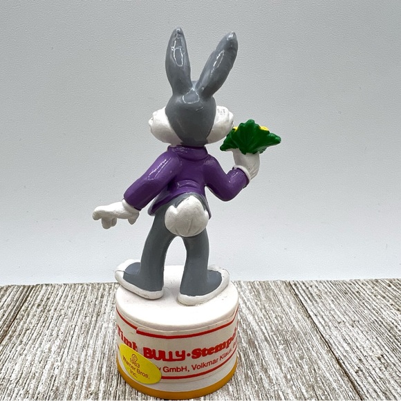 Vintage 1983 Warner Bros Bugs Bunny Figurine and Rubber Stamp Set of Two Bully - Picture 5 of 10